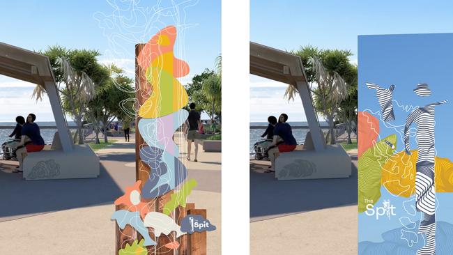 The branding concepts pictured in artist impressions. Picture: Gold Coast Waterways Authority