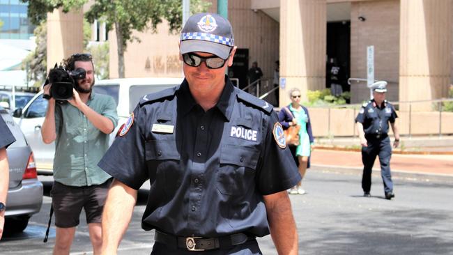 Constable Adam Eberl told the court he asked an Aboriginal Elder mentor for his blessing before he joined the South Australian police force. Picture: Jason Walls