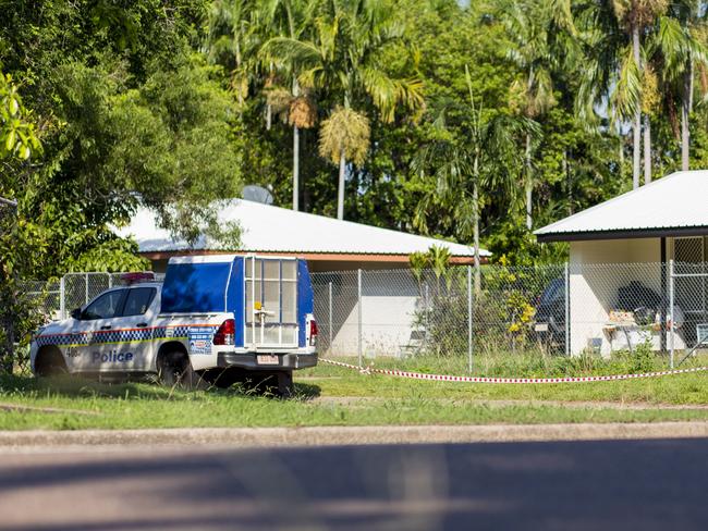 A crime scene in Malak where a 42-year-old man lost his life on Tuesday night. Picture: Floss Adams.