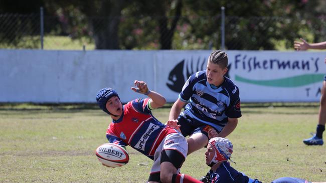 Action galleries of the junior rugby union grand finals, match played at Surfers Paradise Home Ground. Helensvale Hogs Vs Surfers Paradise Dolphins under 13s division. Picture Mike BatterhamAction galleries of the junior rugby union grand finals, match played at Surfers Paradise Home Ground. Helensvale Hogs Vs Bond Uni Pirates under 14s division. Picture Mike Batterham