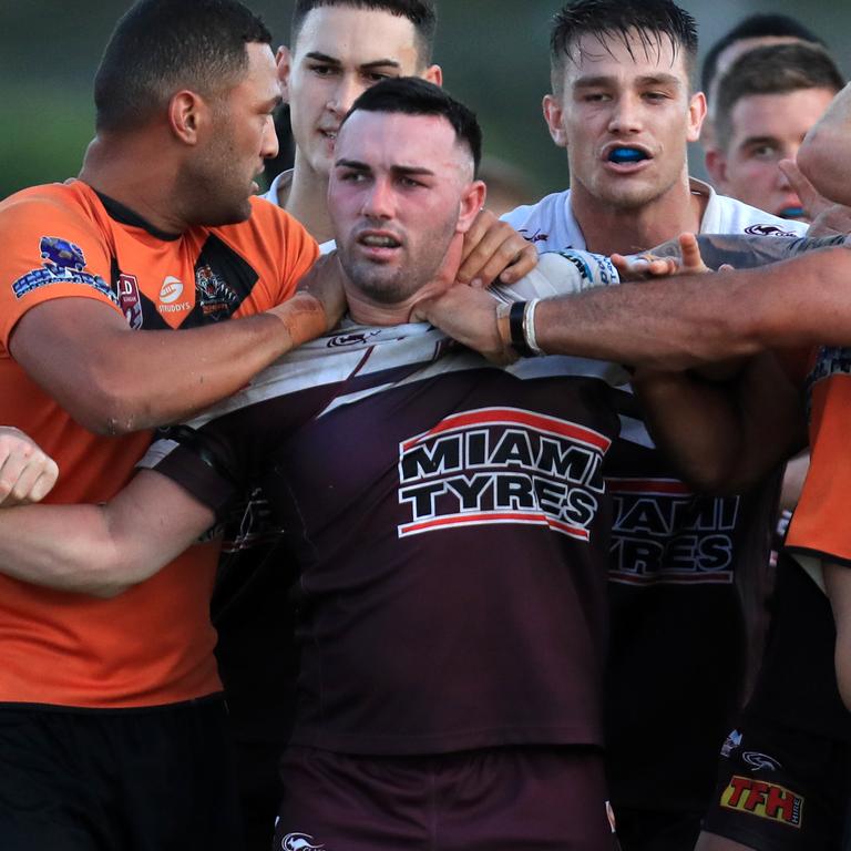 Jordan Scott (Burleigh Bears) - Photo SMPIMAGES.COM / Newscorp - 21st September 2019 - Action from the 2019 Queensland Rugby League (QRL) Gold Coast Rugby League A-Grade Grand Final played between Burleigh Bears v Southport Tigers. Burleigh Bears ran out winners.