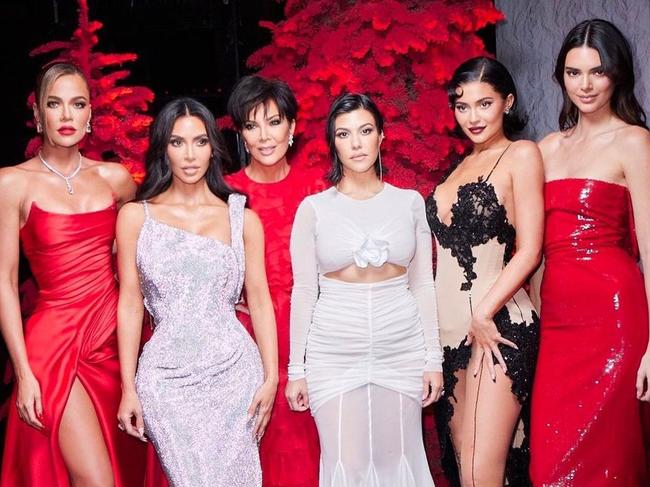 Pictures from the Kardashians Christmas party.