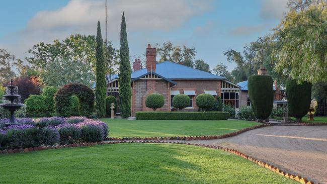 The Martin family have curated landscaped gardens surrounding the Mellool Station homestead.