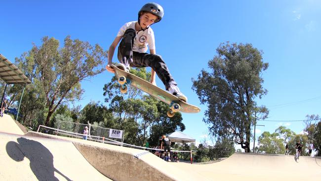 Jack Lewis in action on his skateboard.