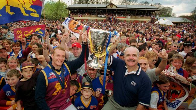 Lions fans packed Brunswick St Oval in 2001.