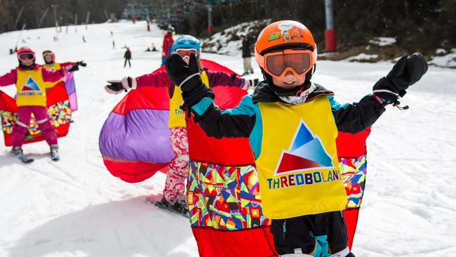 Friday Flat at Thredbo is sustained with the help of snowmaking guns.