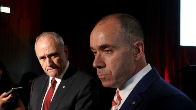 NAB chairman Ken Henry and CEO Andrew Thorburn. David Geraghty/The Australian