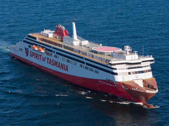 Spirit of Tasmanian IV first sea trial.  As the build of Spirit of Tasmania IV nears completion, the ship took to the open seas for the first time on a five-day trial run from Rauma Marine Constructions in Finland.  Picture: Spirit of Tasmania