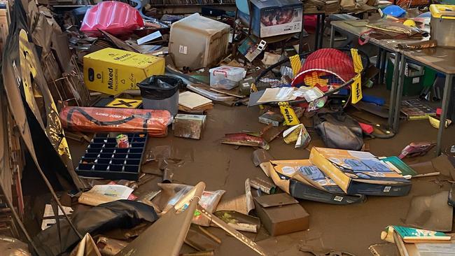 Cabbage Tree Island Public School was inundated, hitting several classrooms. Picture: Dyonne Anderson