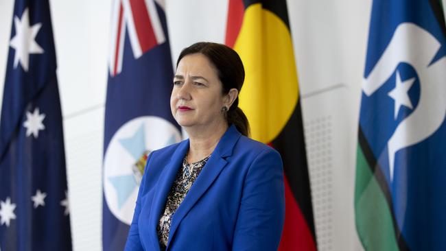 Queensland Premier Annastacia Palaszczuk addresses the media at a COVID 19 update press conference. : NCA NewsWire / Sarah Marshall