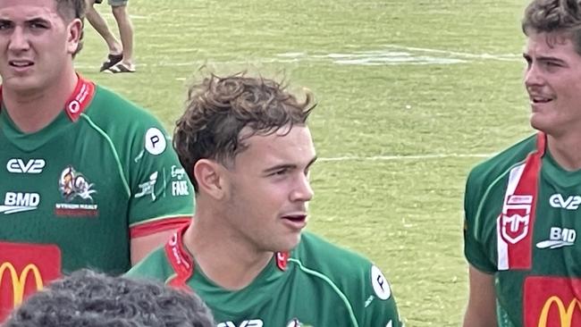 Wynnum's Jeremy Trappett leaves the field.