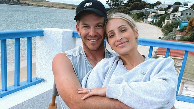 Tim Paine and wife Bonnie. Picture: Instagram