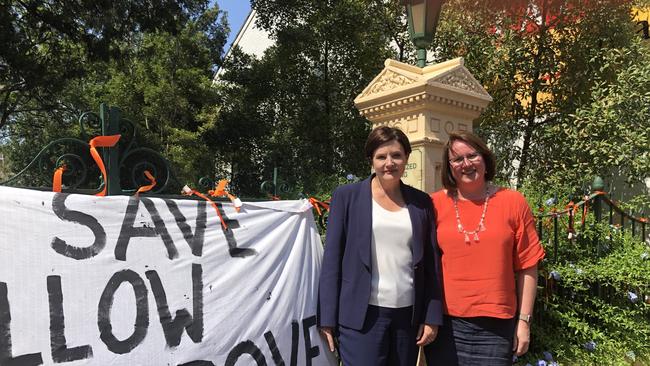 Labor leader Jodi McKay and Parramatta councillor Donna Davis at Willow Grove last month.