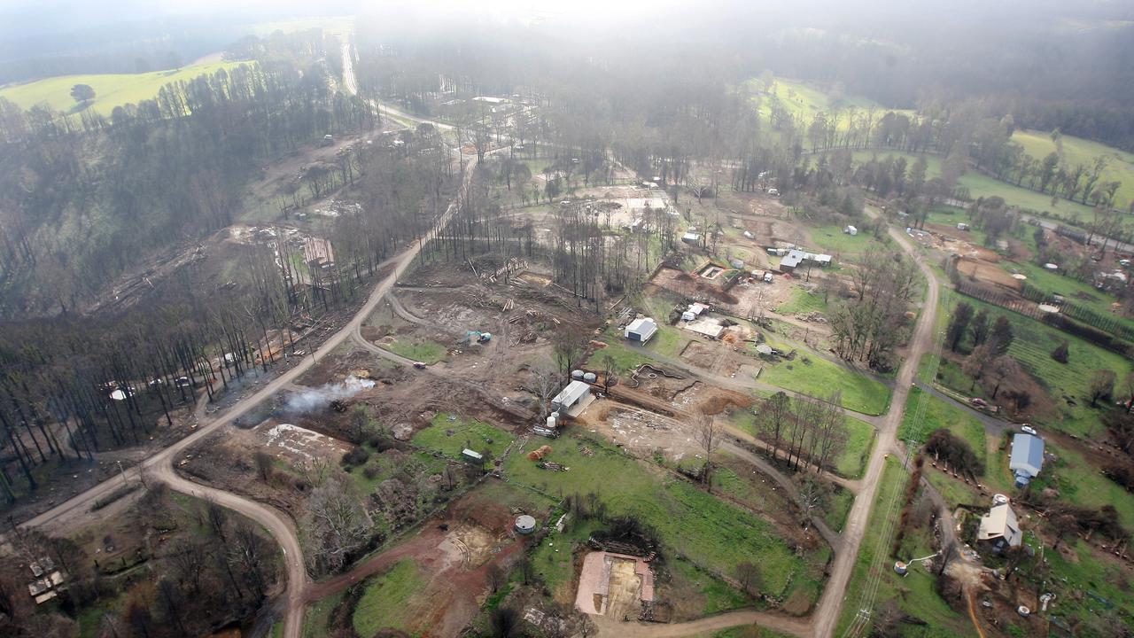 View of Kinglake about six months after the fire. 