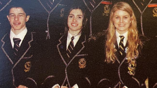 Bianca Censori as a student. (pictured middle). Source: 2011 Carey Chronicle