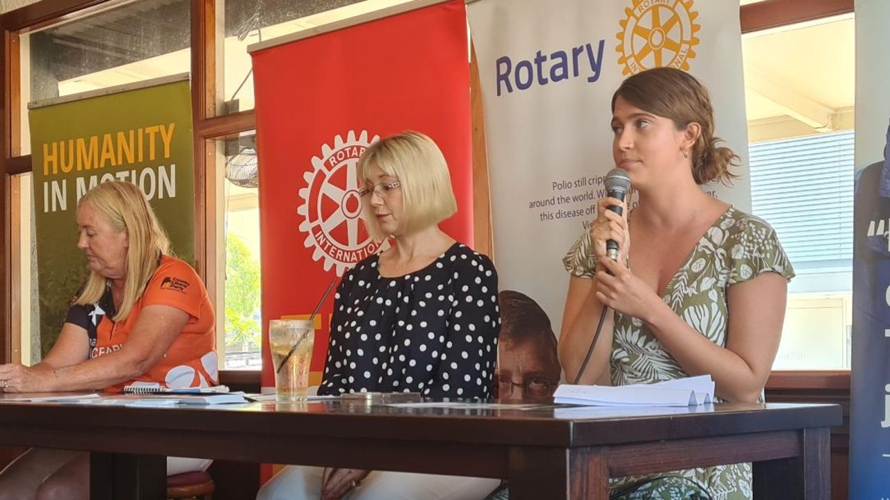 Tina MacFarlane, Kylie Bonanni and Aiya Goodrich Carrtling went head to head in the Solomon debate. Picture: Thomas Morgan