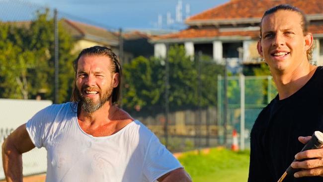 Fellow Brownlow Medallist Nat Fyfe also appears in Cousins’ Channel 7 documentary Coming Clean. Picture: Channel 7/Supplied