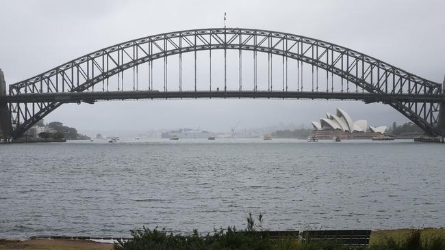 Sydney’s grey weather looks set to continue over New Year’s Eve. Picture: NCA NewsWire/ Gaye Gerard