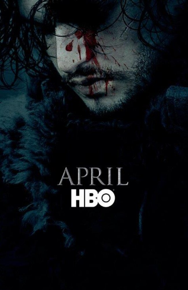 Is he or isn’t he? ... Game of Thrones producers teased fans with this poster for season six featuring Jon Snow (Kit Harington). Picture: HBO