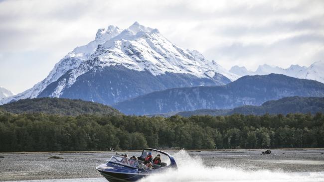 Jet Boat riding at Glenorchy, Queenstown, NZ. Picture: Miles Holden