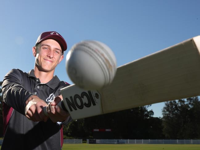 Gold Coast cricketer Jack Sinfield has been chosen in the Australian under-18 team to play at the National Under-19 Championships in WA in December. Picture: Glenn Hampson