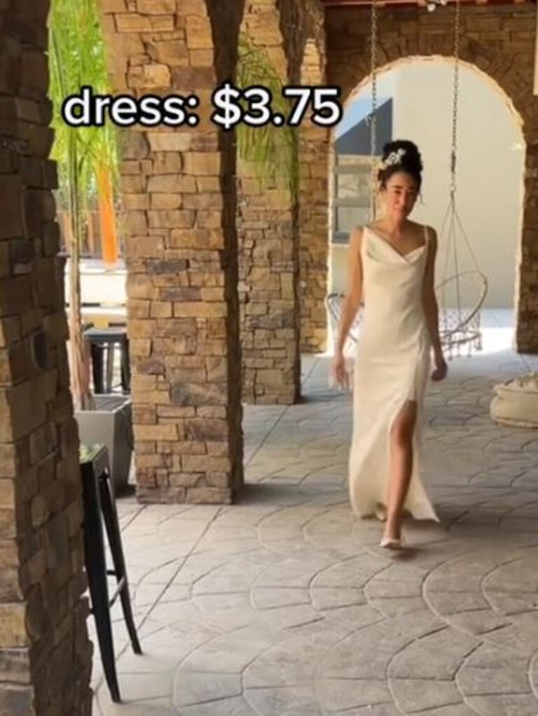 Bride wows TikTok with $3.75 thrift shop dress: 'It is perfection