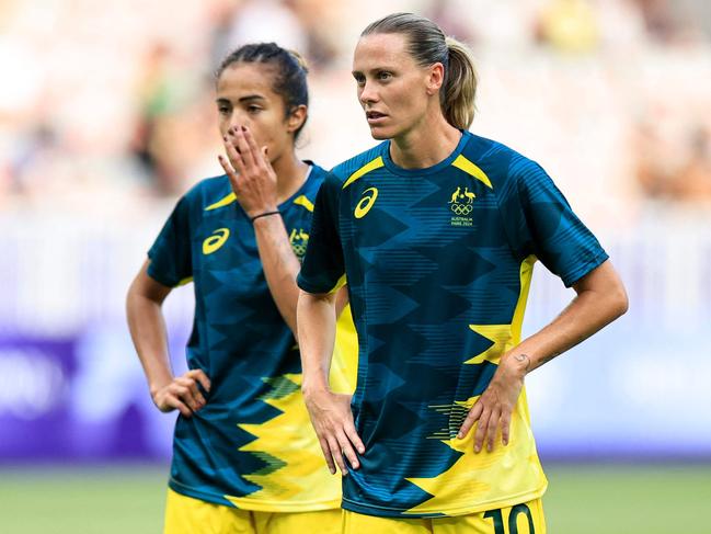 The Matildas are still alive in the Olympics despite conceding five goals to Zambia. Picture: Valery Hache/AFP