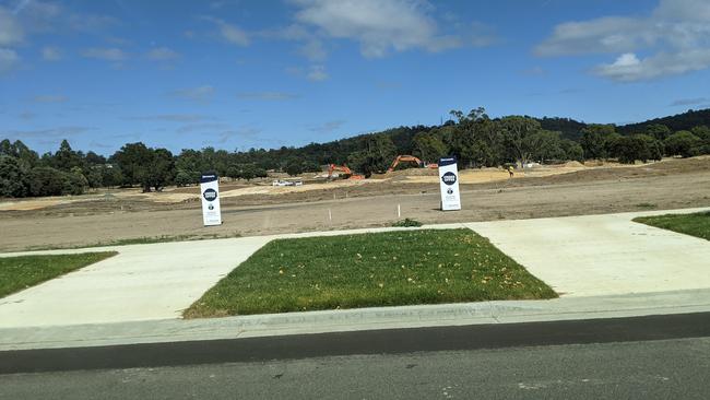 Country Club Estate Stage 1, 'The Greens', on Country Club Ave, with the $14m golf course redevelopment behind. Picture: Alex Treacy