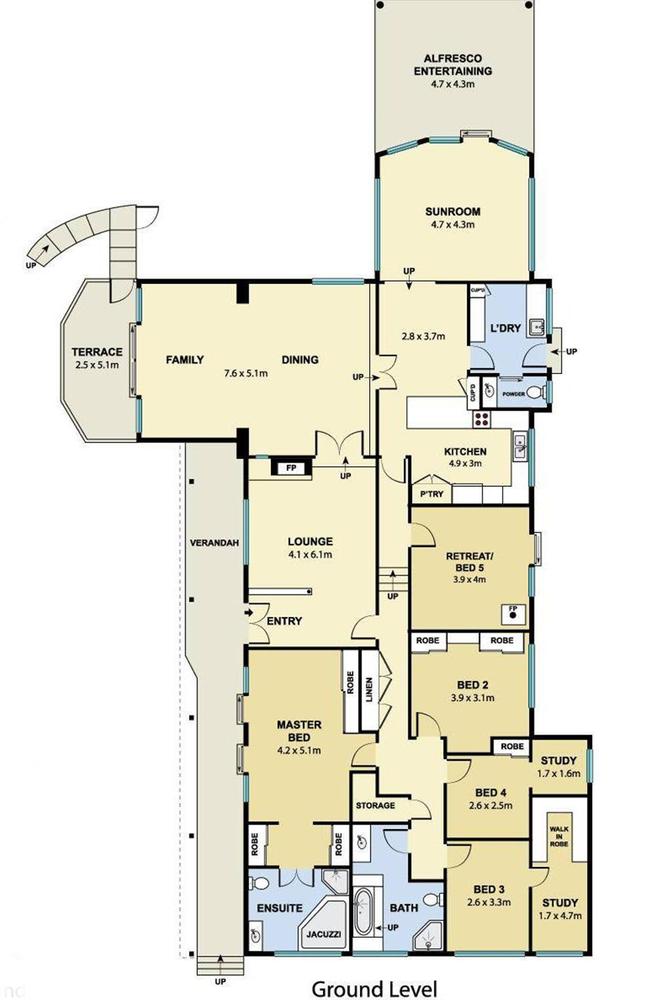 Floorplans of the Bayview property that husband and wife Lyn and Chris Dawson shared in the 1980s.