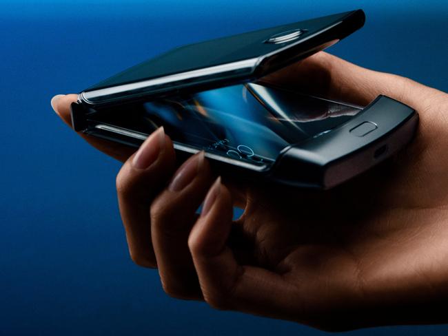 The Motorola Razr unfolds vertically like the iconic 2000s phone of the same name.