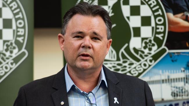 Northern Territory Police Association (NTPA) President Paul McCue says Zach Rolfe continues to enjoy the union’s ‘full support’. Picture: Che Chorley