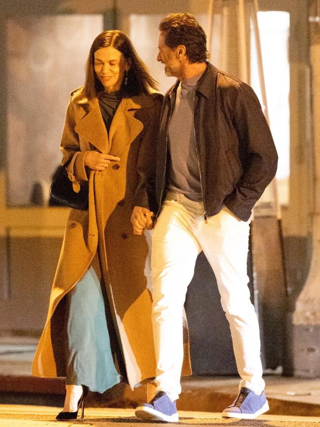 Hugh Jackman and Sutton Foster. Picture: BACKGRID