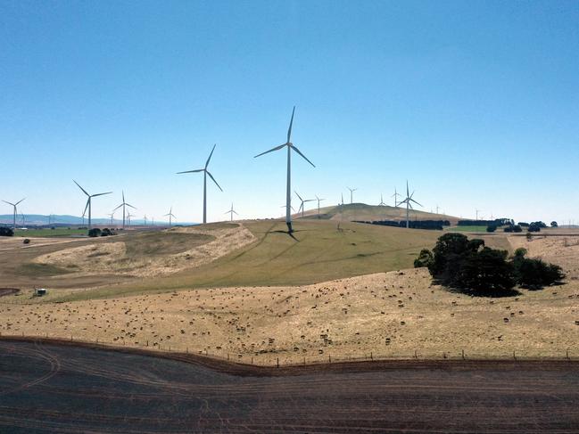 Wind turbines at the Waubra Wind Farm operated by Acciona SA in Waubra, Victoria, Australia, on Friday, March 26, 2022. The sudden speed of theÃÂ shift to clean powerÃÂ is forcing Australia, a global champion of coal and gas, to confront one of the energy industry's biggest challenges ÃÂ how to transition millions of fossil fuel workers to new roles in wind and solar. Photographer: Carla Gottgens/Bloomberg via Getty Images