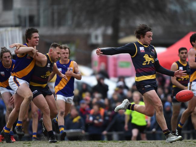 Dylan Viojo -Rainbow breaks free from another stoppage. Picture: James Ross/AAP