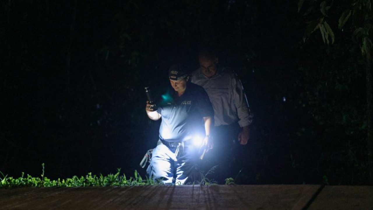 A group of people found a body submerged in a small creek in Darwin’s northern suburbs. Picture: ABC News Darwin