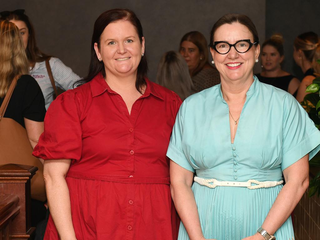 Trudi Anderson and Michelle Morton at the Townsville Business Women's Circle's function. Picture: Shae Beplate.