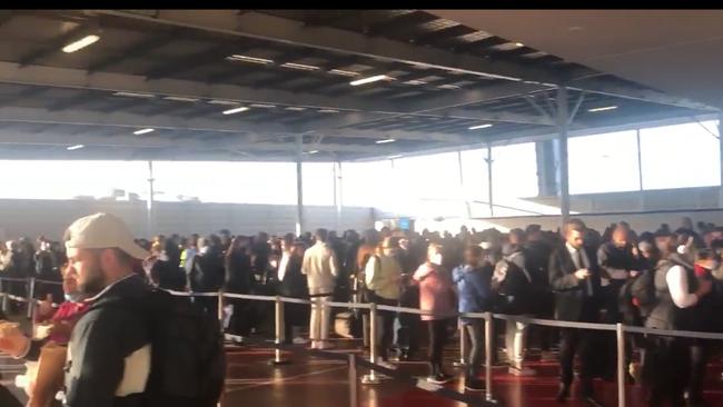 Sydney Airport said heavy fog and a technical issue were to blame. Picture: Twitter/aclennell