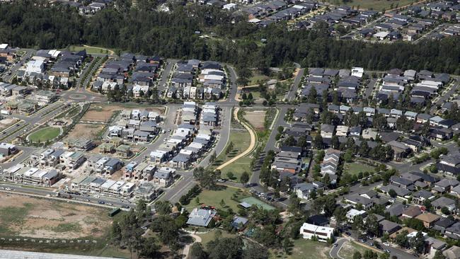 An aerial photo of Kellyville. Picture: Jonathan Ng