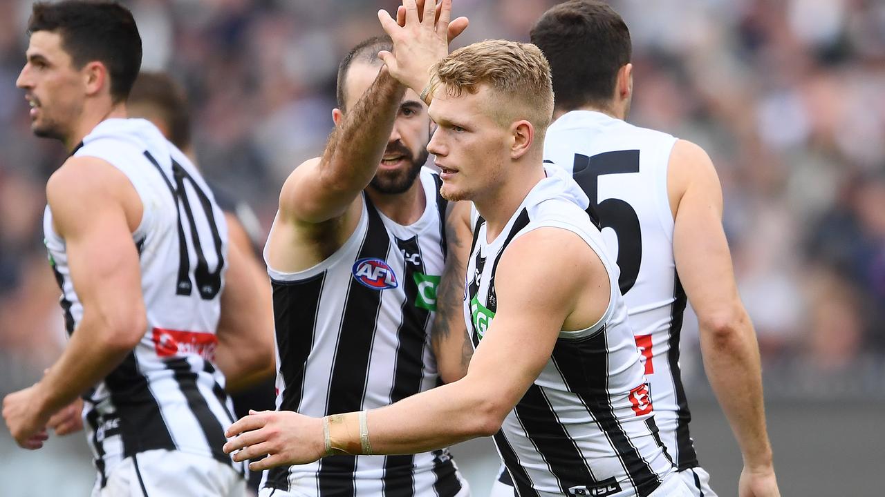 Adam Treloar of the Magpies has emerged as one of the biggest talking points of the 2020 trade period. Picture: Quinn Rooney