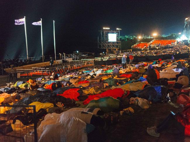 A small crowd of around 857 attended at Anzac Cove. Picture: Bradley Secker