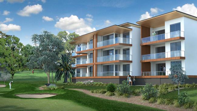 An artist impression of the integrated Living Choice retirement village on the Flagstaff Hill Golf Club.