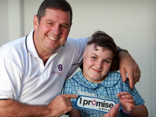 Ron Delezio and daughter Sophie at home in Balgowlah Heights in 2010.