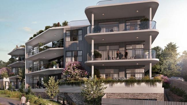 An artist's look at the proposed Narooma apartments.