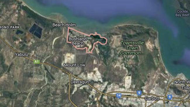 Paramedics were called to the suburb of Bushland Beach in Townsville about 6pm on Thursday following reports woman was bitten by a dog. Picture: Google