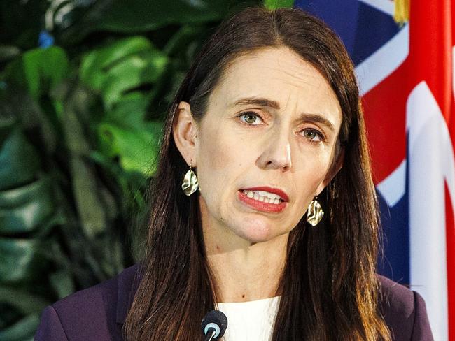 AUCKLAND, NEW ZEALAND - NOVEMBER 30: New Zealand Prime Minster Jacinda Ardern speaks at a joint press conference with Finnish Prime Minister Sanna Marin on November 30, 2022 in Auckland, New Zealand. Marin is in New Zealand for a three-day visit, which comes after Ardern's government signed a free trade agreement with the European Union. (Photo by Dave Rowland/Getty Images)