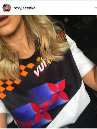 Roxy’s casual LV T-shirt post this morning.