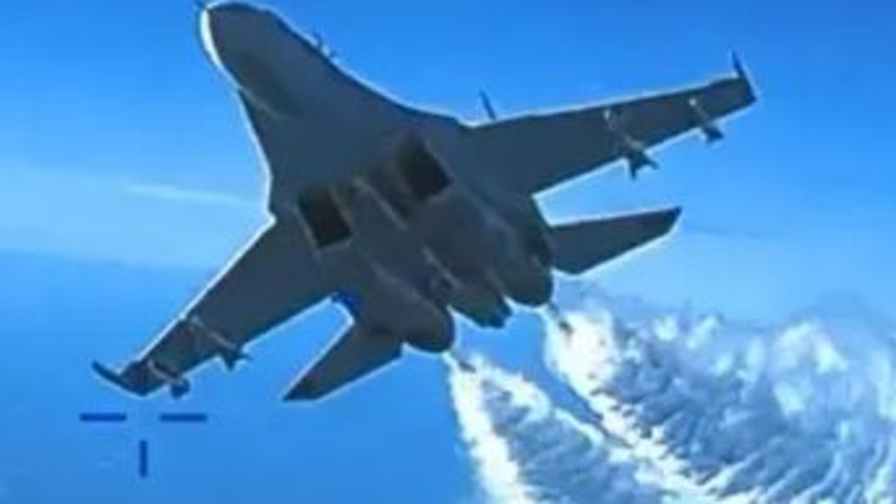 Dramatic Moment Russian Jet Takes Out US Drone | Herald Sun