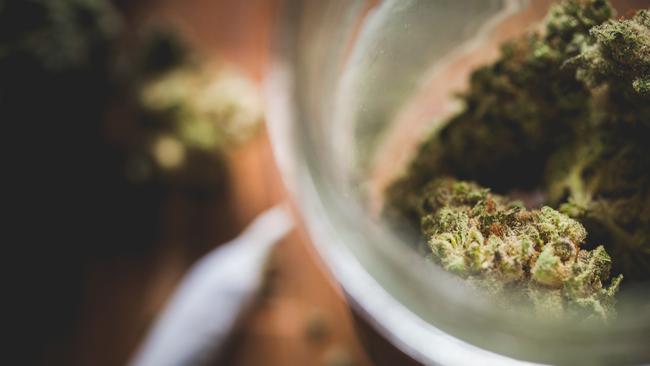 A convicted drug dealer busted with more than 100g of cannabis and thousands of dollars in cash after police pulled him over for talking on his mobile phone will spend six weeks in jail.