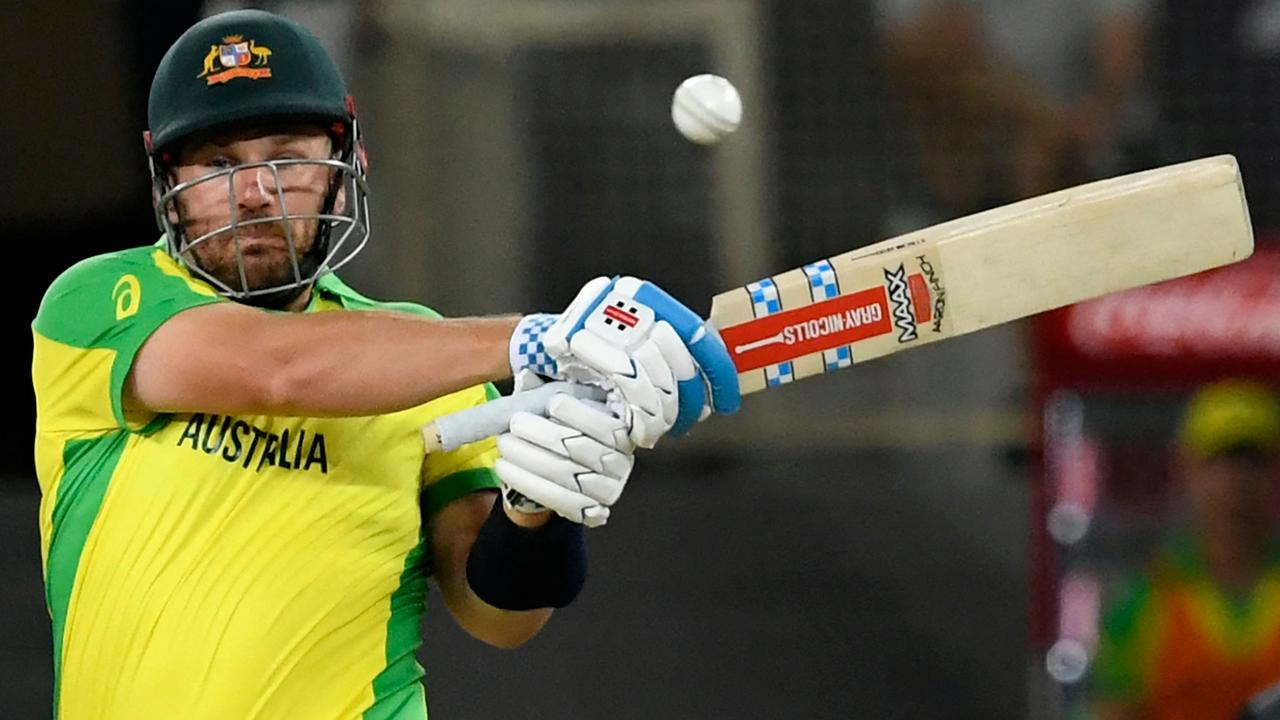 Australian captain Aaron Finch fell cheaply. Picture: AFP