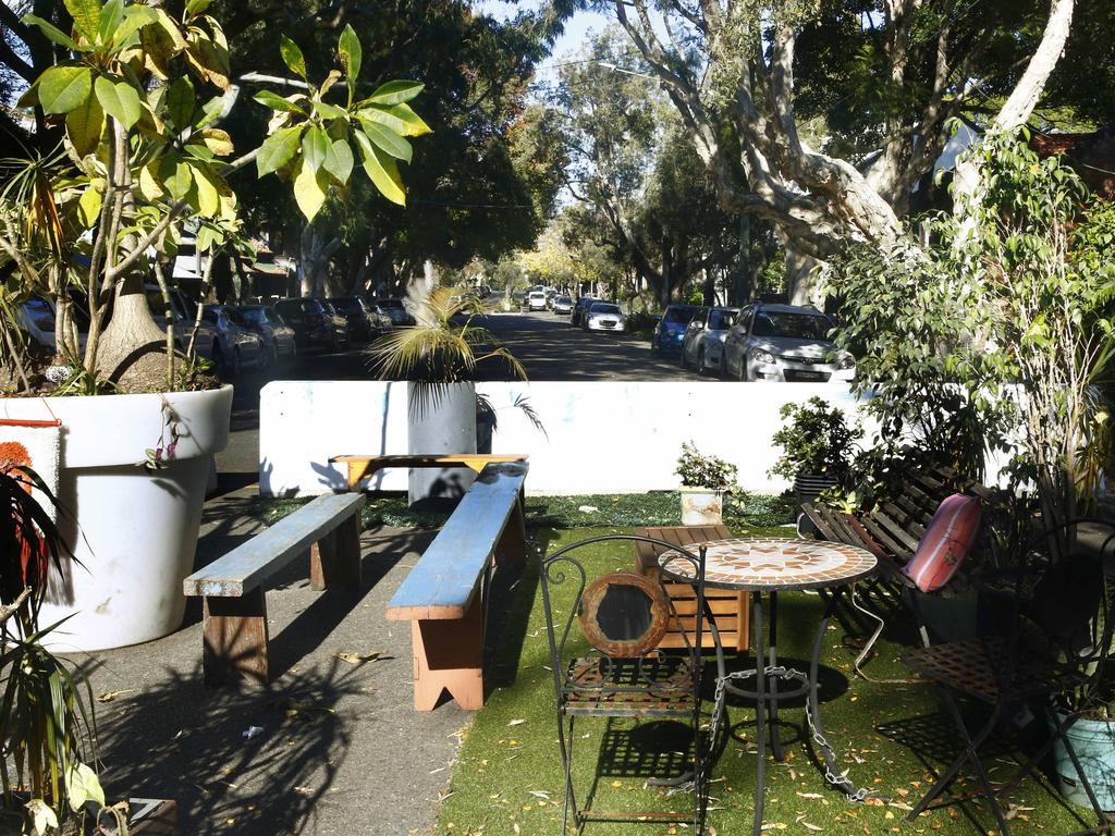 The home is adjacent to a community garden space at the end of the street. Picture: John Appleyard